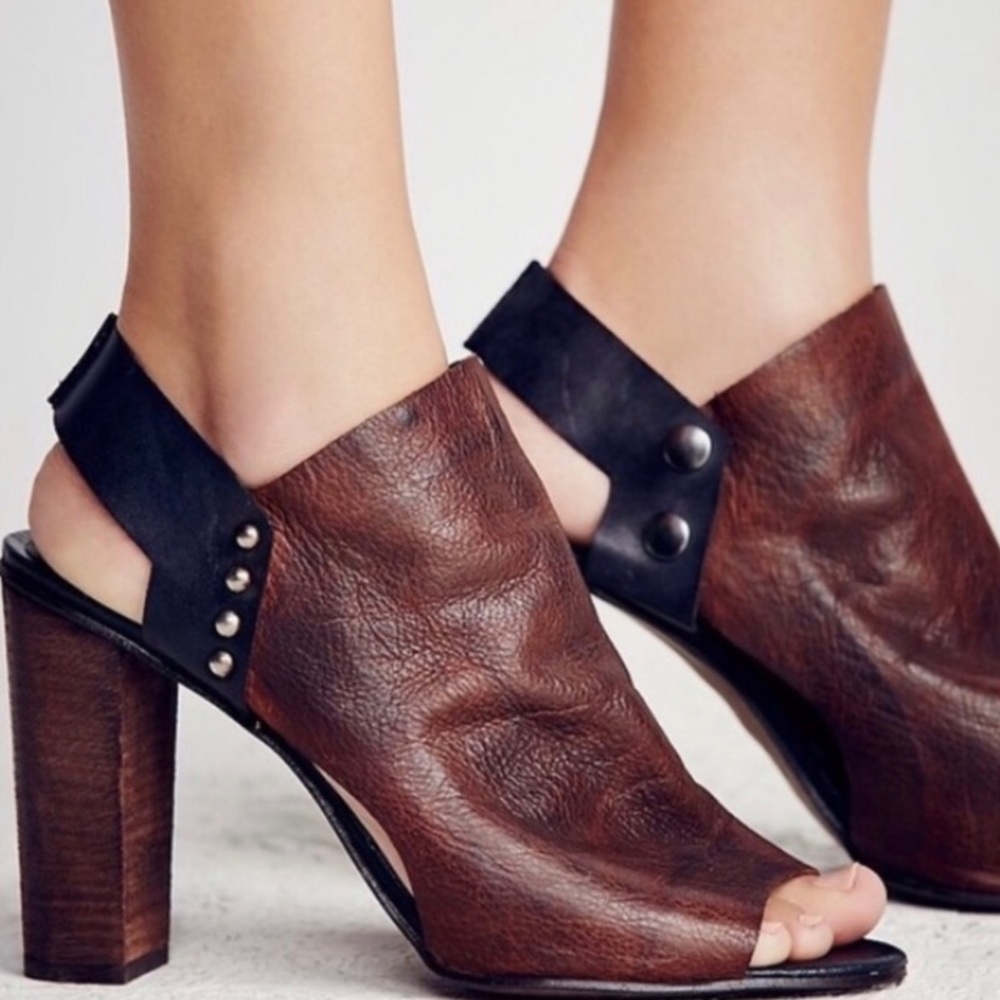 Free People | Chunky leather heels